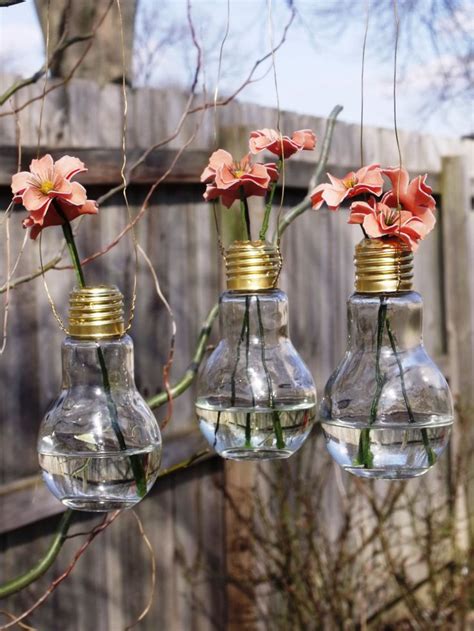 Hanging Glass Light Bulb Vase By Kandbcreativedesigns Light Bulb