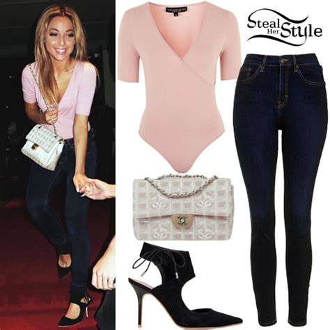 Gabriella Demartino Pink Bodysuit Skinny Jeans Steal Her Style