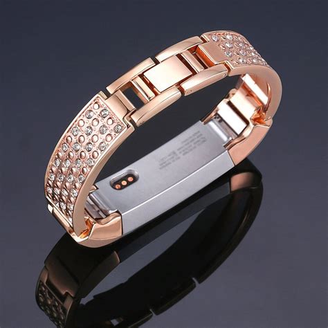 Smart Watch Bracelet Luxury Steel Metal Watchbands With Rhinestone