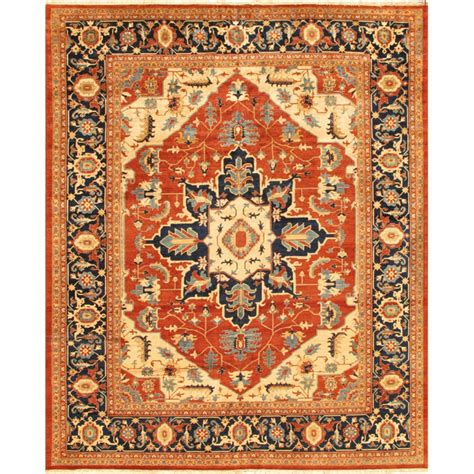 Pasargad Home Serapi Collection Hand Knotted Lambs Wool Area Rug 12