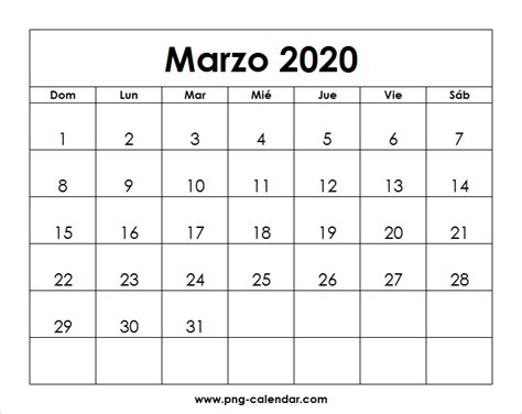 marzo calendario imprimir spanish calendar