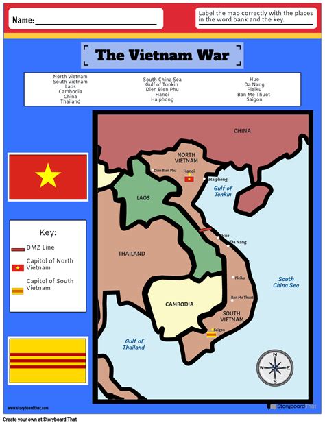 Zemljevid Vietnamske Vojne Storyboard Door Sl Examples