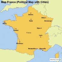 02.06.2016 · france outline map labeled with paris, marseille, lyon, toulouse, nice, nantes, strasbourg, and montpellier cities. StepMap - Maps for France