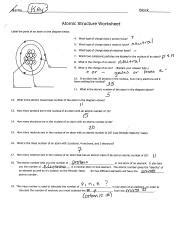 Atomic structure review worksheet ions 21 page no 35 example a sample of cesium is 75 133cs 20 132cs and 5 1mcs 41 61 key colgurs notes p isoto e natural abundance on earth 0 0 atomic mass am u 16 ni is the symbol for what element 4 review answer key. Atomic Structure Worksheet And Answer Key + My PDF ...
