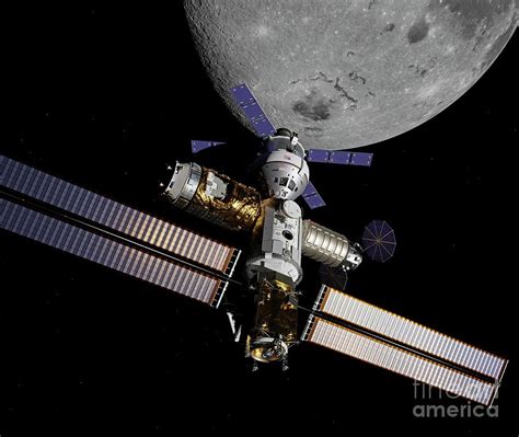 Lunar Orbital Platform Gateway Photograph By Walter Myersscience Photo