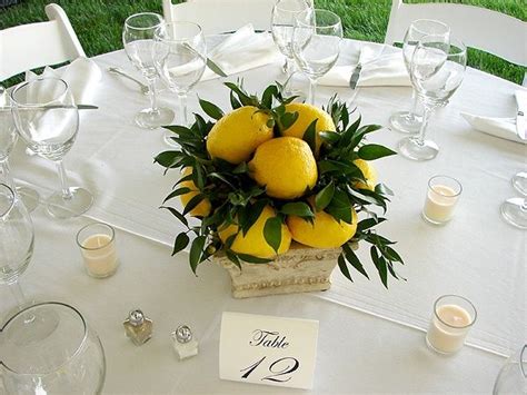 Lemon Centerpieces For Weddings Lemon Centerpiece For A Dinner Party