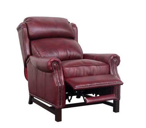 Barcalounger Thornfield Recliner Chair Wenlock Carmineall Leather 7