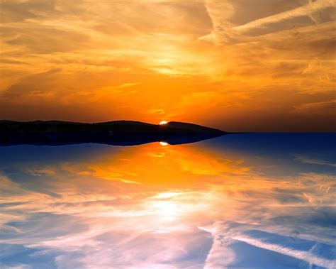 1280x1024 Dreamy Sunset Reflection Sea Clouds 1280x1024 Resolution Hd