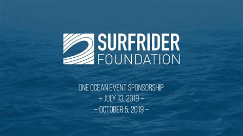 Surfrider Foundations One Ocean Event Sponsorship By Surfrider