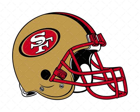 San Francisco 49ers Helmet Logo Png Nfl Football Team Png Sf Etsy