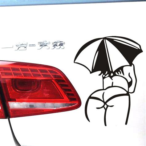 sexy woman car stickers sexy mm umbrella body personalized car stickers decals glass beauty