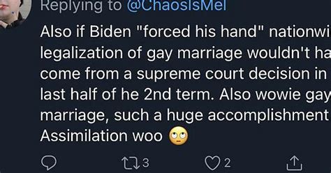 Handwaving The Legalization Of Gay Marriage To Own Bidenthe Libs Your
