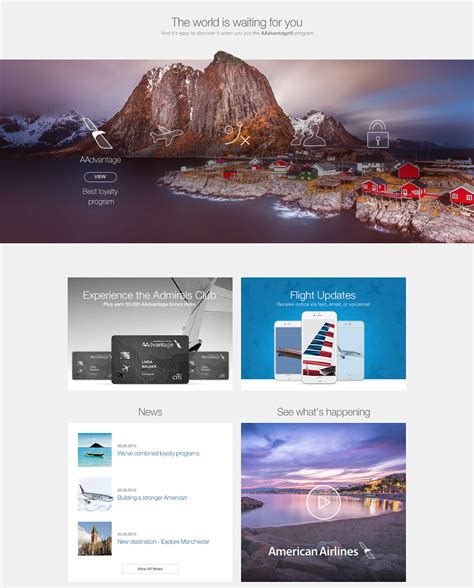 American Airlines Responsive Redesign On Behance