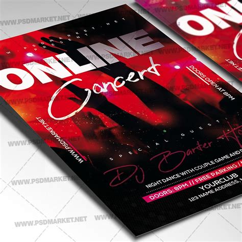 Download Live Online Concert Template Flyer Psd Psdmarket