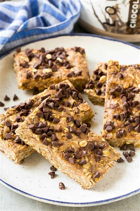 No Bake Homemade Chocolate Protein Bars Healthy Fitness Meals