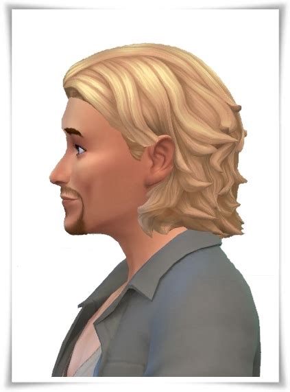Birksches Sims Blog Slick Back Half Long Sims 4 Hairs