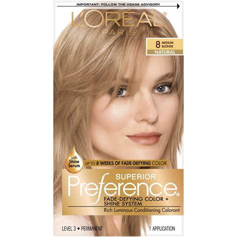 Buy Loreal Paris Superior Preference Fade Defying Shine Permanent Hair Color 8 Medium Blonde 1