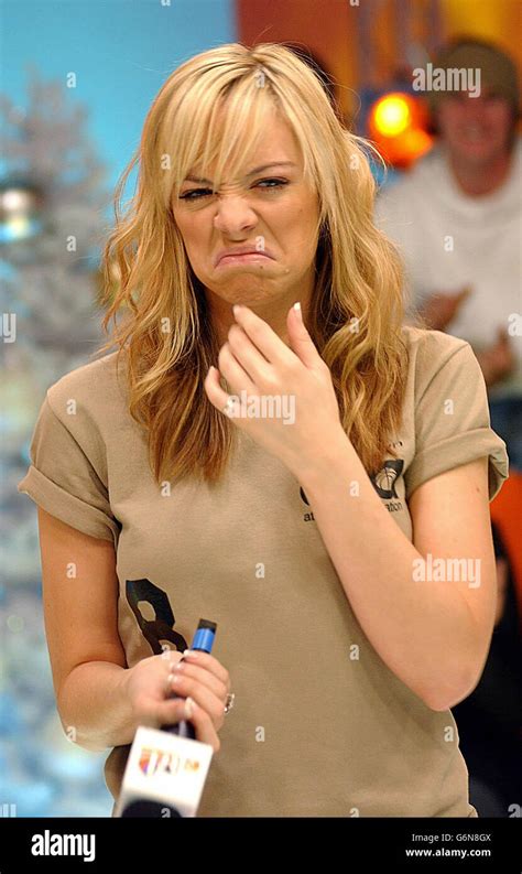 Liz Mcclarnon From Atomic Kitten During Their Guest Appearance On Mtvs Trl Uk At The Mtv