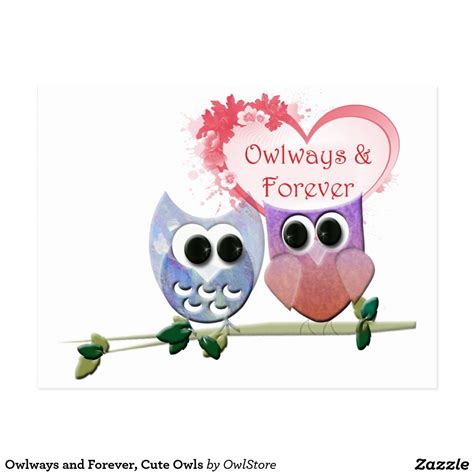 Owlways And Forever Cute Owls Postcard Zazzle Cute Owl Owl