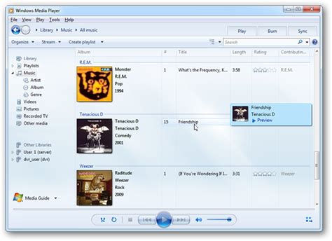 Quickly Preview Songs In Windows Media Player 12 In Windows 7