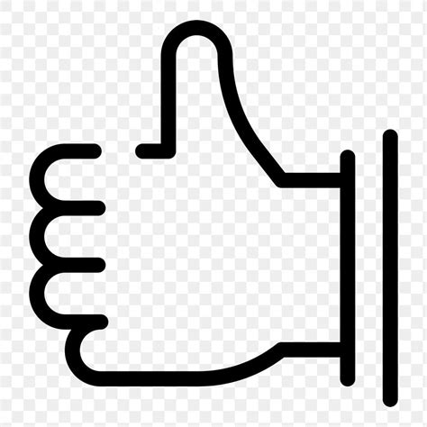 Png Thumbs Up Icon Minimal Line Free Image By Aew
