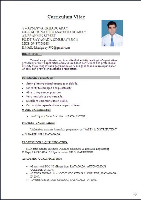 resume sample  word document mbamarketing sales