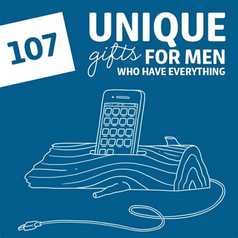 To simplify the process of choosing useful gifts for men or boys, we have listed five unique gift ideas for men below: 107 Unique Gifts for Men Who Have Everything- this is a ...