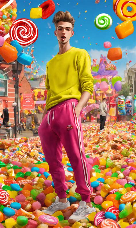 Lexica - Ugly, skinny, 25 year old british man, he is wearing jogging