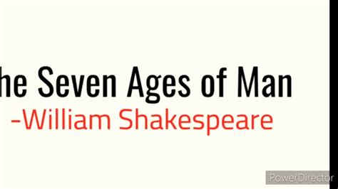 The Seven Ages Of Man By William Shakespeare👍👍👍👍 Youtube