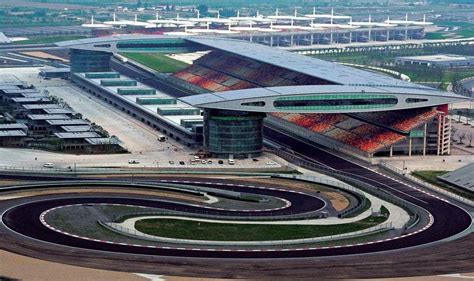 Turn 1 At Shanghai International Circuit From The Air Formula1