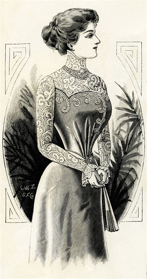 Victorian Lady 1899 Fashion Stylish Victorian Woman Free Printable