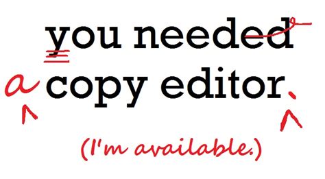You Need A Copy Editor