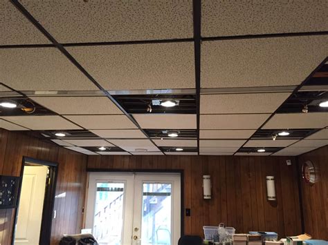 Diy Recessed Lighting Installation In A Drop Ceiling Ceiling Tiles