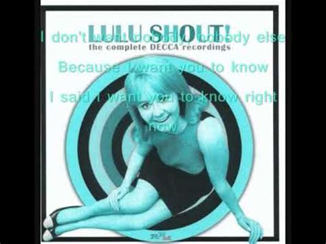 Lulu Shout Lyrics Youtube