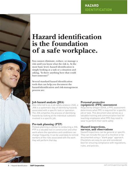 PDF Hazard Identification Is The Foundation Of A Safe Workplace