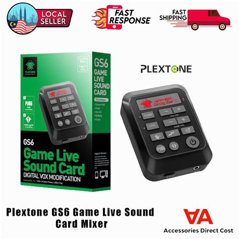 Plextone Gs6 Game Live Sound Card Mixer Streaming With 35mm Interface