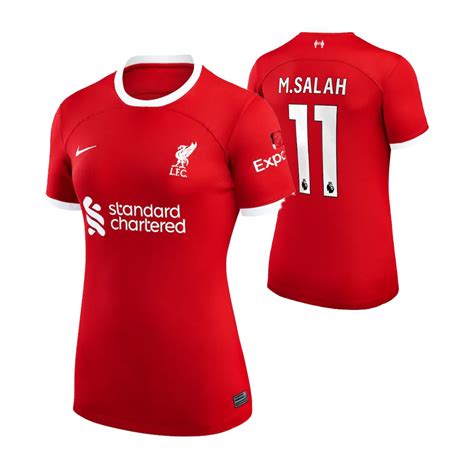 Youth Mohamed Salah Liverpool 2023 24 Home Jersey Replica Player Red