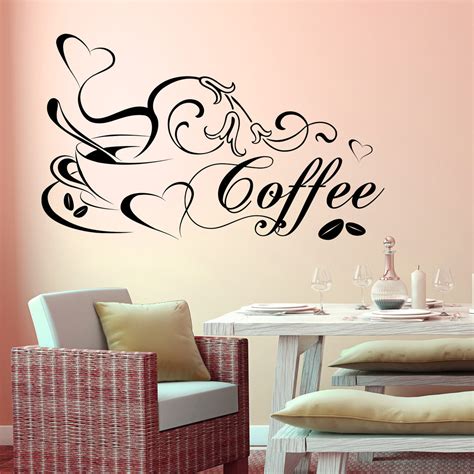 Wandtattoo Coffee Mit Blumenranke Tolles Kaffee Motiv Für Küche