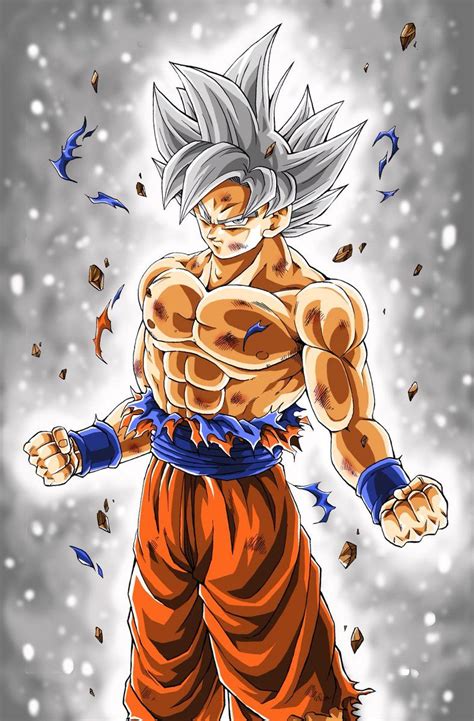 Son Goku Ultra Instinct Mastered Super Saiyan Silver Dragon Ball