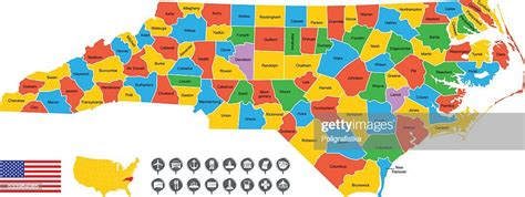 Detailed Vector Map Of North Carolina High Res Vector Graphic Getty