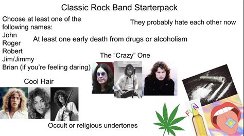 Classic Rock Band Starterpack Rstarterpacks Starter Packs Know