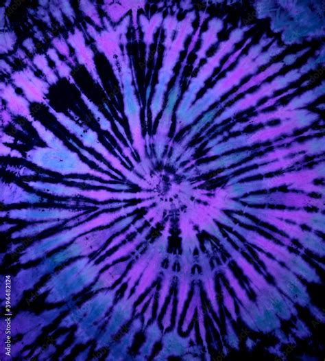 Reverse Spiral Tie Dye In Purple Blue Hippie Tie Dye Pattern Texture