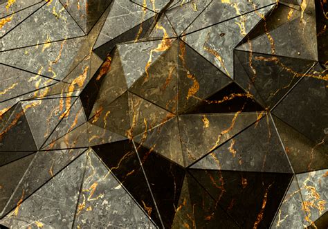 Colorful Marble Triangles 3d Mural Wallpaper Tenstickers