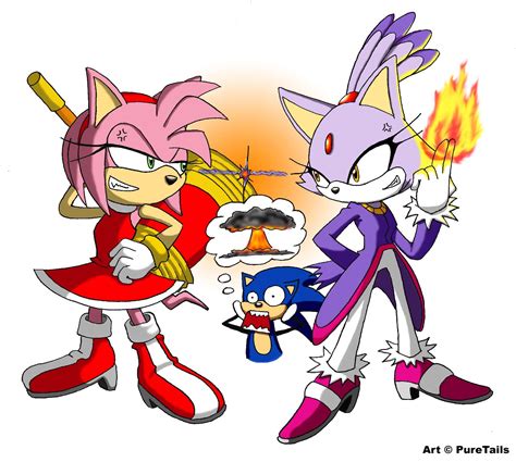 Amy Vs Blaze Sonic The Hedgehog Fan Art 38000201 Fanpop