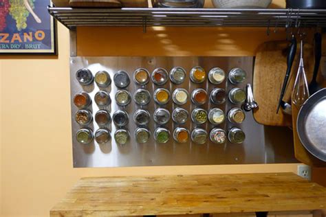 How To Make A Wall Mounted Magnetic Spice Rack The Kitchn