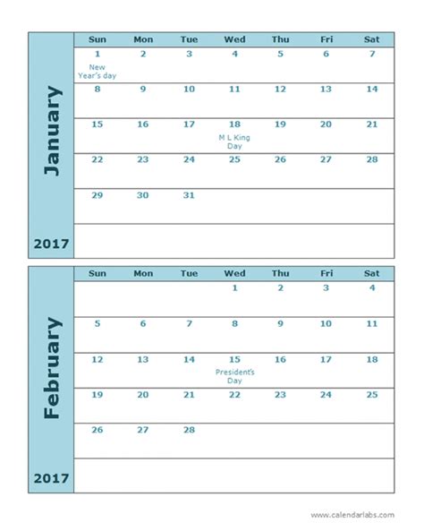 Free Printable Double Month Calendar Calendar 2018 Printable Qualads