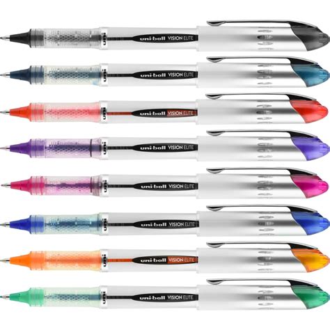 Uni Ball Vision Elite Rollerball Pen Assorted Color 8 Pack Office World