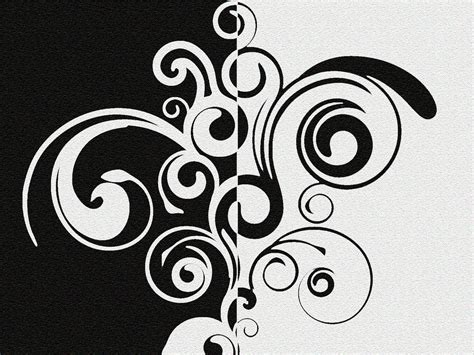 Sh Yn Design Black And White Swirls