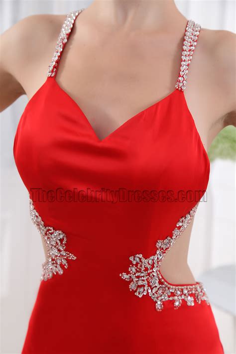 Sexy Red Long Backless Prom Dress Evening Gowns