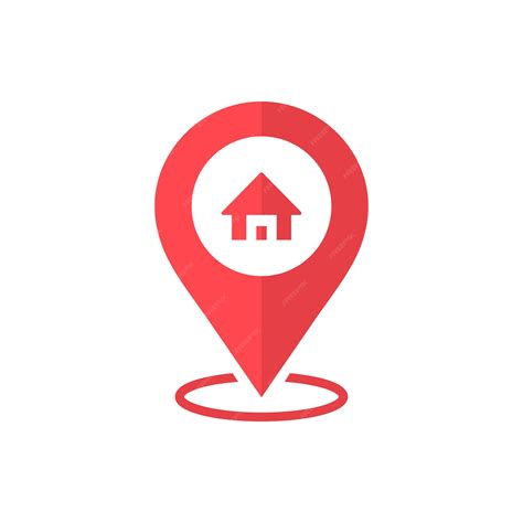 Premium Vector Home Pin Map Icon Home Location Red Icon Vector Eps 10